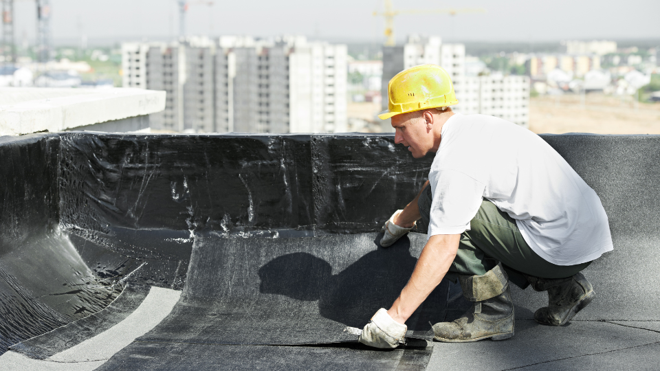 Flat Roof Covering Works with Roofing Felt